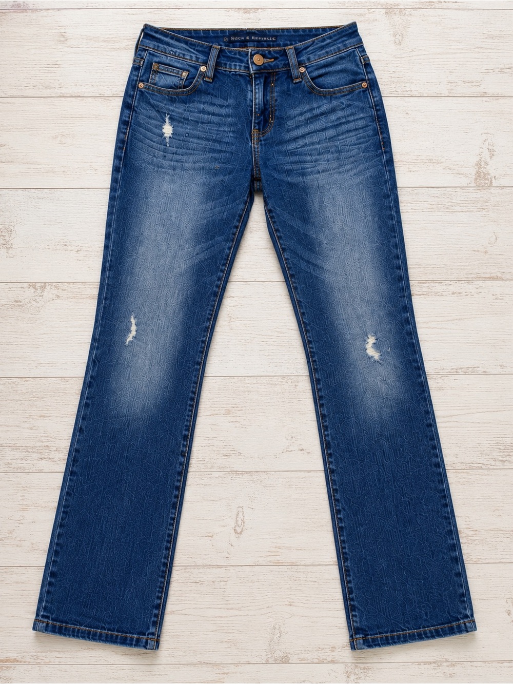 Rock & Republic Kasandra Straight Leg Jeans Women’s Size 8 Medium Wash Stretch - Picture 2 of 9